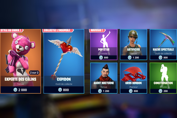 Boutique Fortnite 17 mai